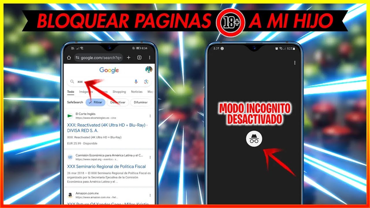 Cómo bloquear páginas para adultos en el móvil de tu hijo